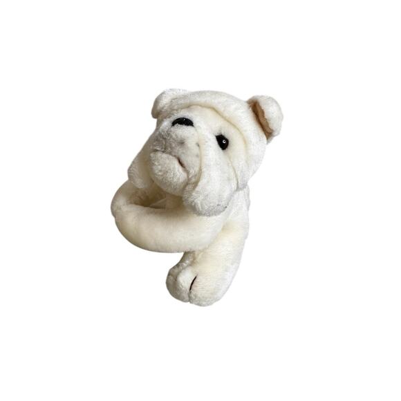 Small White Bulldog Plush Cute Dog Stuffed Animal Soft - Picture 2 of 5